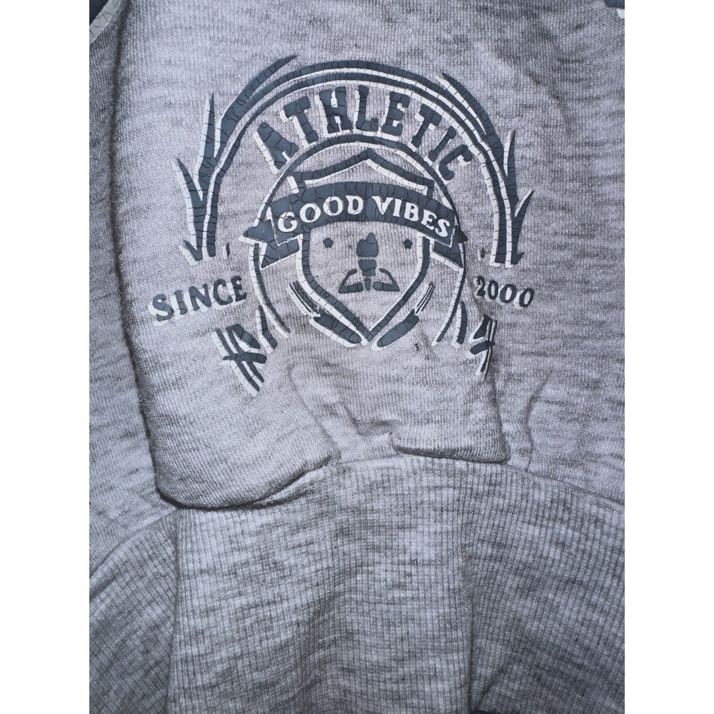 Forever‎ 21 Boston Heather Grey Cropped Crew Neck Sweatshirt Medium - Picture 2 of 6